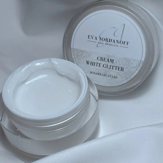 CREAM WHITE GLITTER BUILDER - 15 ML